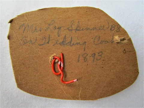 6839 - Lovely Wedding Coat Button Documented from 1893 Iridescent Shell 1-3/8" Cover