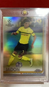 Jadon Sancho 2019 Topps Chrome Champions League Card Base Rookie - Picture 1 of 5