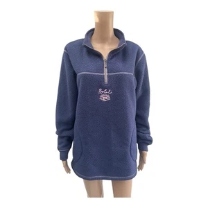 Rip Curl 1/4 Zip Fleece Pullover Sweatshirt Jumper Men's Women's Hoody Top Sz 14 - Picture 1 of 9
