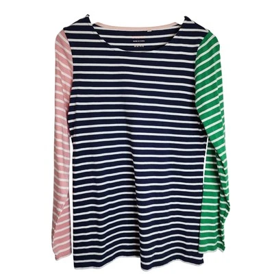 Boden Ella Shirt Women's 10 Striped Color Block Long Sleeve Top - Image 1 of 4