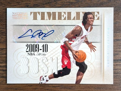 Camiseta Chris Bosh 2009-10 Playoff National Treasures Timeline Materials Auto/25 Foto 1 de 2