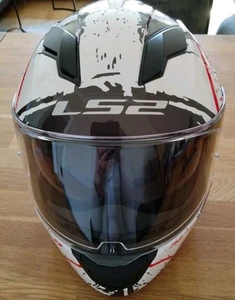 Motorradhelm Integral LS2 FF 320 Stream EVO Tacho S weiß/schwarz/rot - Bild 1 von 7