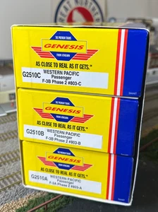 Gebrauchtes HO Scale Athearn Genesis G2510 WP Western Pacific F3 A/B/B Diesel Set - Bild 1 von 8