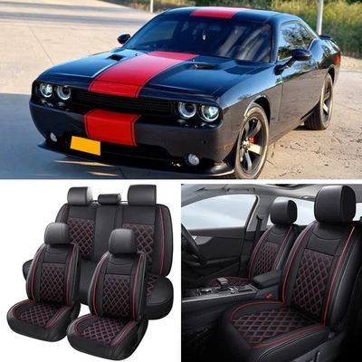 Juego completo de fundas de asiento de coche delanteras traseras para Dodge Challenger Charger SXT RT Foto 1 de 4