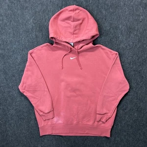 Nike Y2K Hoodie Men's Large Center Swoosh Pullover Sweatshirt Pink Mauve - Picture 1 of 7