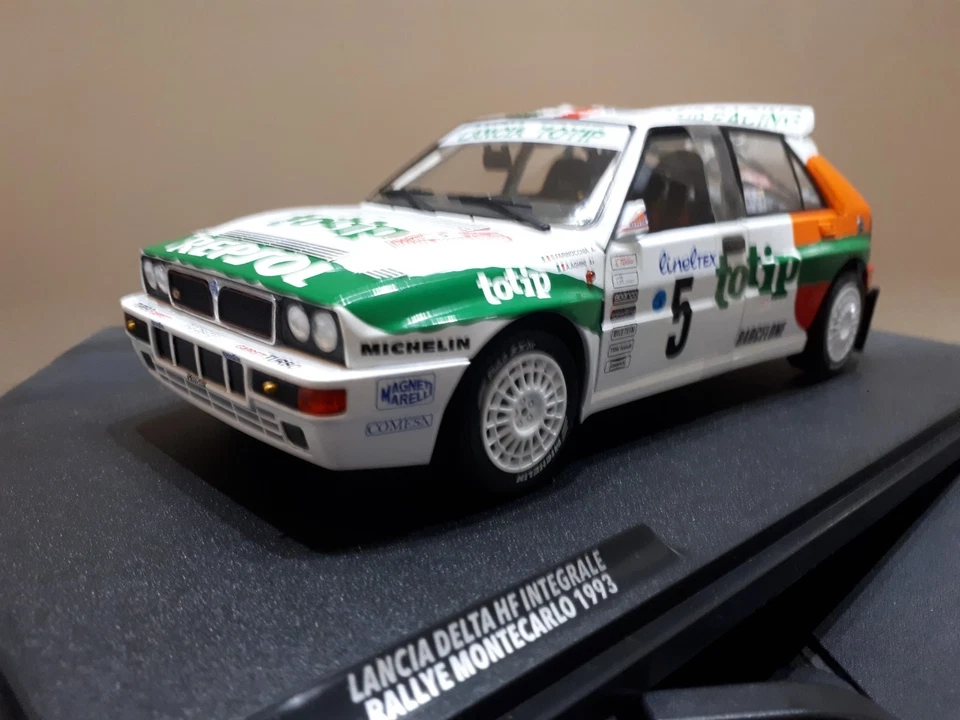 Lancia Delta HF Integrale Rallye Montecarlo #5 Totip 1993 Solido 1:18 Nuovo 1/18 - Immagine 1 di 4