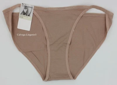 Новый с Ярлыками Calvin Klein QD5170 «идеальный» середины подъема хлопок логотип струнных инструментов бикини, бежевый (200) - Изображение 1 из 4