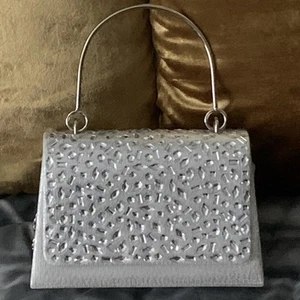 🔥Hot “SILVER” Evening Clutch Sparkly Crystals Blush Evening Great Gift NEW - Picture 1 of 6