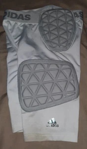 Adidas Compression Football Girlde Shorts Mens M White 5 PADS Aeroready Stretch - Picture 1 of 4
