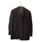 Armani Collections Blazer Button Jacket manteau de sport marron 100 % laine 46 L