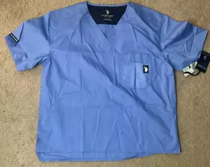 U.S. Polo Assn Scrub Top Apex Royal Blau Unisex Größe Large Brandneu - Bild 1 von 1