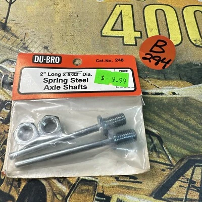 Dubro 248 Spring Steel Axle Shaft {5/32”Dia. x 2"Long x 2pc.} NewInPack USA - Image 1 of 4