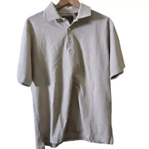 Daniel Cremieux Signature Collection Men Polo Shirt Size Medium Beige Cotton - Picture 1 of 7