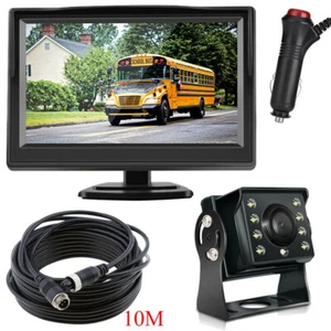 5" HD Car Monitor Truck Caravan CCD IR Reverse Backup Camera 4Pin Rear View Kit - Picture 1 of 24