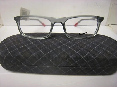Armações de óculos Nike 5540G 060 cinza cristal vermelho 47-16-130-27V varejo $134 crianças - Imagem 1 de 4