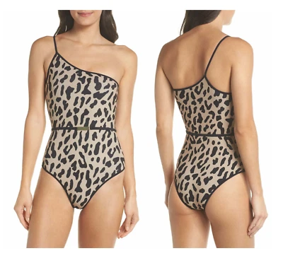 DVF West one shoulder animal print Cheeky swimsuit NWT sz XS ***no belt - Image 1 of 4