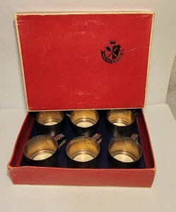 Juego De Colección 6 SOPORTES PARA TAZAS DE TÉ JUDÍOS PLATEADOS Radad Hecho en Israel con Caja - Imagen 1 de 11