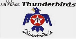 BANDERA THUNDERBIRDS DE LA FUERZA AÉREA DE ESTADOS UNIDOS 18"" x 12"" adecuada para barcos caravanas - Imagen 1 de 1