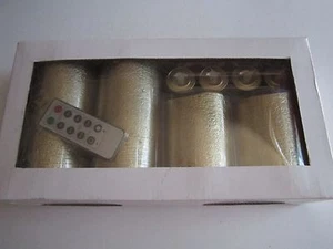 8 REMOTE CONTROL GOLD CANDLES IN THE BOX WITH REMOTE - UNKNOWN BRAND - HD - Picture 1 of 2