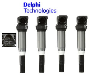 OEM Delphi Ignition Coil with Connector Genuine Delphi (4pcs) for BMW 2.0L - Picture 1 of 1