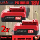 2Pack 18V Lithium Ion Battery For Porter Cable 18 Volt Pc18b Pc18bl Pc18blx Tool