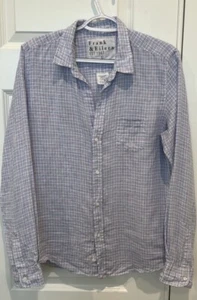 Camicia Frank & Eileen Barry blu con bottoni grande - Foto 1 di 13