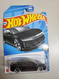 HOT WHEELS 2022 LUCID AIR BLACK (97/250) FACTORY FRESH (1/5) NOC - Picture 1 of 2
