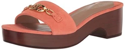 Sandalias para mujer Lauren Ralph Lauren Roxanne, coral Portside, coral talla 9,5 M Foto 1 de 4