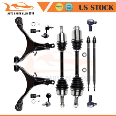 Fit For 2002-06 Honda CR-V 12x Front Lower Control Arm Tie Rod End CV Axle Shaft - Image 1 of 4
