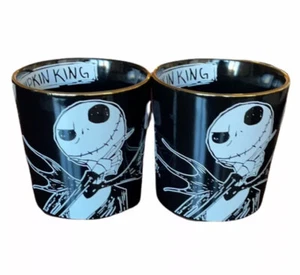 Disney Nightmare Before Christmas Mugs Jack Skellington Set Of 2 New Black - Picture 1 of 5