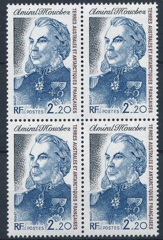 [BIN10436] TAAF 1987 Famous People good block of 4 stamps very fine MNH Cover