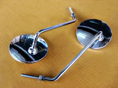 Fit SUZUKI A100 AS100 AC100 B100 B100P B105P MIRROR 1 PAIR LONG THREAD 8mm. - Image 1 of 4