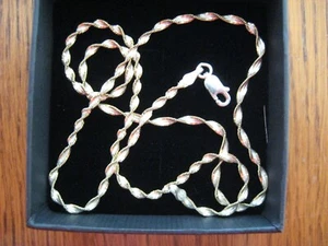 Silberkette 925 SS, bicolor, 46 cm NEU, ca.4g - Bild 1 von 2