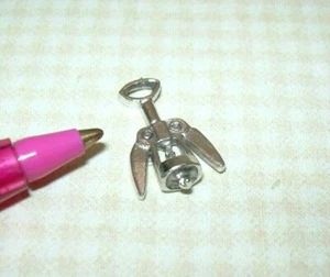 Miniature Bogulas Silver Wine Bottle Opener Corkscrew: DOLLHOUSE 1:12 Scale - Picture 1 of 1