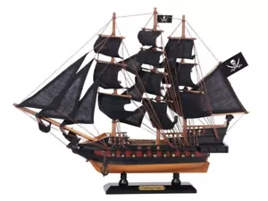 Madera Caribe Pirata Velas Negras Modelo Limitado Barco Pirata 15" - Imagen 1 de 7