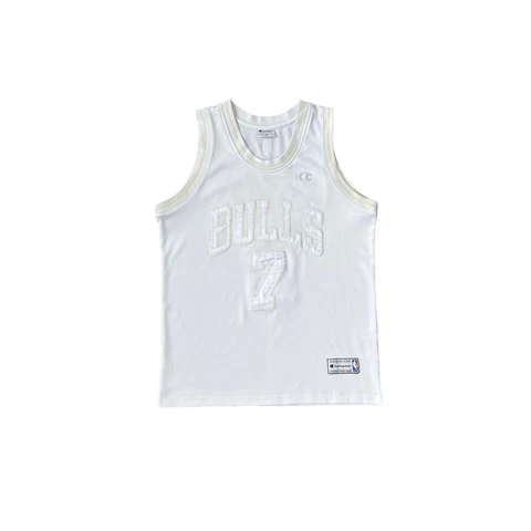 Vintage Champion Chicago Bulls #7 Ben Gordon White Rare Basketball Jersey Size M Cover