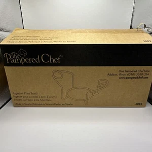 Pampered Chef #3082 Appetizer Plate Stand in Box for 6" Round Plates - Picture 1 of 5