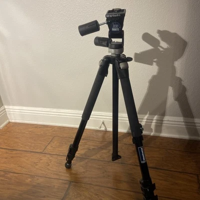 Manfrotto 3221WN Professional Tripod w/ Manfroto 3030 Head Camera Camcorder E - Image 1 of 4