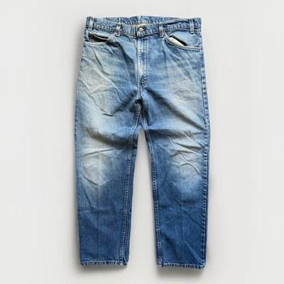 Vintage 80s Levis 40505-0215 Jeans Mens W36xL28 Orange Tab Blue Denim Great Fade - Image 1 of 4