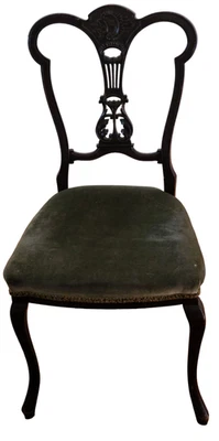 Hermosa silla de salón antigua de caoba de la época victoriana - en muy buena condición - pequeña y delicada Foto 1 de 4