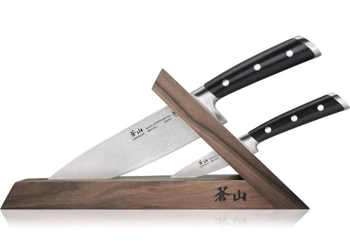 Cangshan Cutlery TG Series 3-Piece TAI Knife Walnut Block Set Swedish Steel - Image 1 of 4