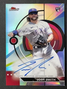 2023 Topps Finest #FA-JSM Josh Smith Texas Rangers RC ON CARD AUTO (Creased) - Picture 1 of 2