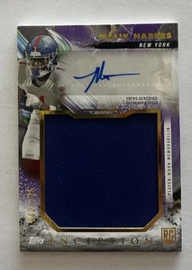 2024 Topps Inception Malik Nabers Rookie Jumbo Relic Autograph Purple /125 RPA - Picture 1 of 3
