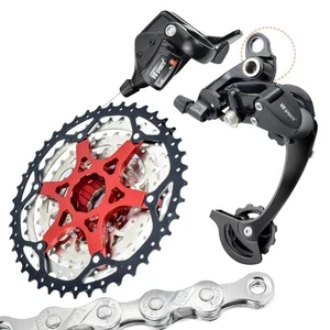 8 Speed MTB Groupset Bike Chain 11-42T Cassette 1x8 Speed Rear Derailleur& Sh... - Picture 1 of 7