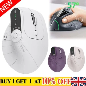 Saker Ergonomic Triple,Ergonomic Vertical Mouse: Tri-Mode Wireless, Rechargeable - Picture 1 of 13