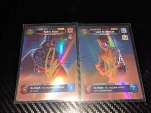 Autographed SWU Galactic Championship Darth Vader and Luke Skywalker Showcase - Picture 1 of 5
