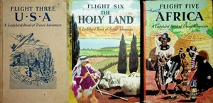3 x Vintage Ladybird Books Flight Three Five Six 3 5 6 Series 587 Job lot Africa - Imagen 1 de 14