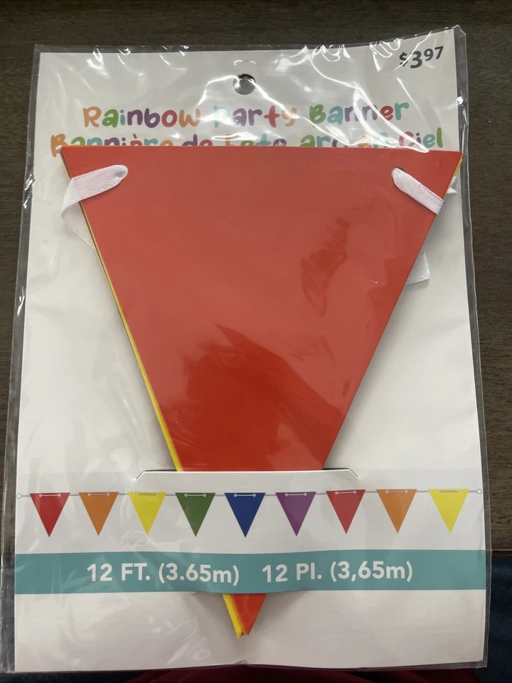 Banner de fiesta arco iris 12 pies Foto 1 de 1