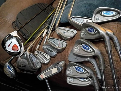 Набор айронов Ping i5 Blue Dot 4-9 и 17 потрясающие клюшки для гольфа паттер и драйверы!! Б/у в отличном состоянии - Изображение 1 из 4