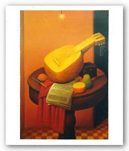 STILL LIFE ART PRINT Still Life with Mandolin Fernando Botero